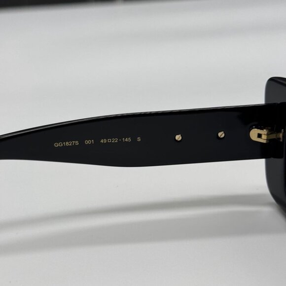 NEW GG1827S 001 GUCCI SHINY BLACK WOMEN GUCCI SUNGLASSES - Picture 12 of 13